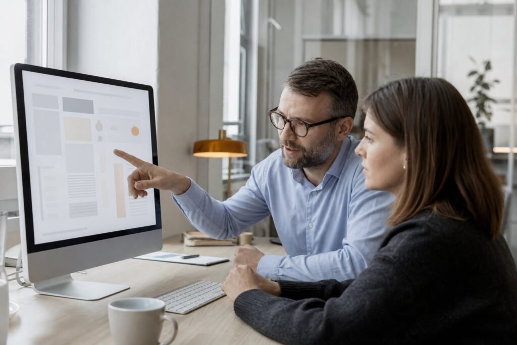 Equipo de AZestudio360 explicando a un cliente el estado de su cuenta de Amazon